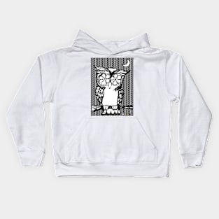 Whooooo's Loving You? B/W Kids Hoodie